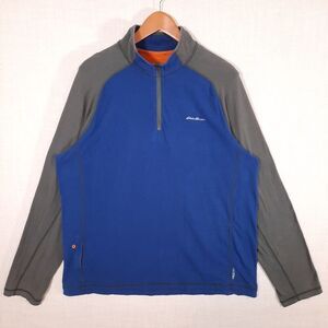 Eddie Bauer Men's FreeDry Athletic Track Shirt Size XL Quarter Zip Colorblock